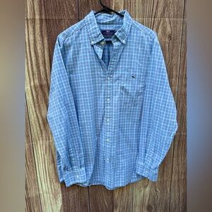 Vineyard Vines L Classic fit Tucker shirt blue pink plaid check button down